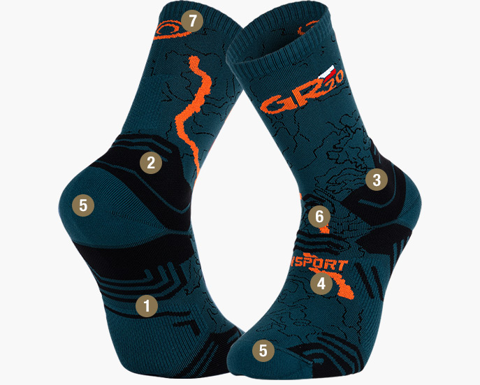 TREK GR TMB collector blue/yellow sock